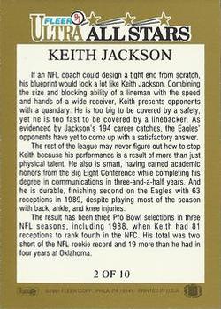 1991 Ultra - Ultra All Stars #2 Keith Jackson Back