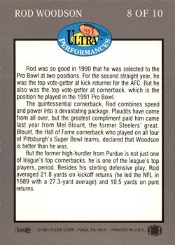1991 Ultra - Ultra Performances #8 Rod Woodson Back