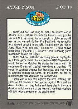1991 Ultra - Ultra Performances #2 Andre Rison Back