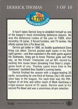 1991 Ultra - Ultra Performances #3 Derrick Thomas Back