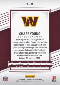 2022 Donruss Elite - Blue #12 Chase Young Back