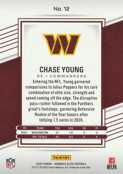 2022 Donruss Elite - Status Sparkle #12 Chase Young Back