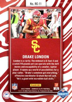 2022 Donruss Elite - Rookie Elitist Blue #RE-11 Drake London Back