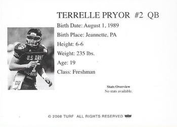 2008 Turf (unlicensed) #NNO Terrelle Pryor Back
