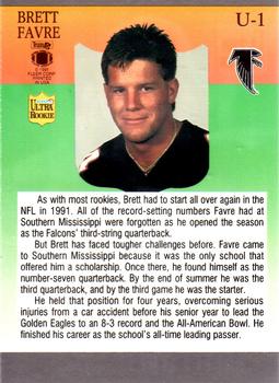 1991 Ultra Update #U-1 Brett Favre Back