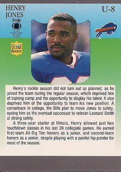 1991 Ultra Update #U-8 Henry Jones Back