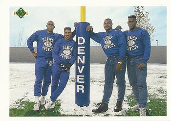 1991 Upper Deck #601 AFC Rookie Force Checklist (Mike Croel / Greg Lewis / Keith Traylor / Kenny Walker) Front