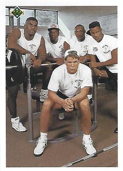 1991 Upper Deck #627 NFC Rookie Force Checklist (Brett Favre / Mike Pritchard / Erric Pegram / Moe Gardner / Bruce Pickens) Front