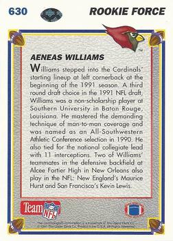 1991 Upper Deck #630 Aeneas Williams Back