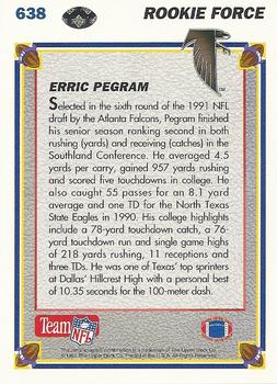1991 Upper Deck #638 Erric Pegram Back