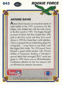 1991 Upper Deck #643 Antone Davis Back