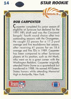 1991 Upper Deck #14 Rob Carpenter Back