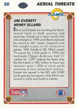 1991 Upper Deck #30 Jim Everett / Henry Ellard Back