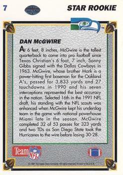 1991 Upper Deck #7 Dan McGwire Back