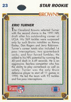 1991 Upper Deck #23 Eric Turner Back