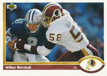1991 Upper Deck #276 Wilber Marshall Front
