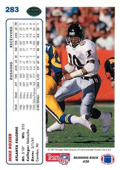 1991 Upper Deck #283 Mike Rozier Back
