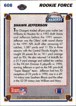 1991 Upper Deck #608 Shawn Jefferson Back