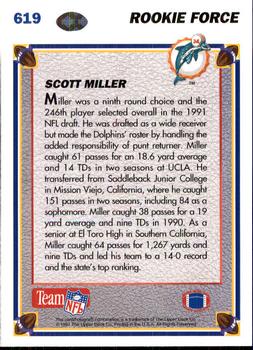1991 Upper Deck #619 Scott Miller Back