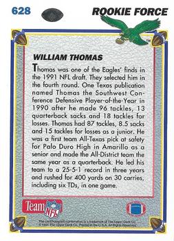 1991 Upper Deck #628 William Thomas Back