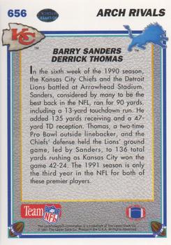 1991 Upper Deck #656 Barry Sanders / Derrick Thomas Back