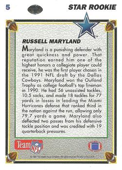 1991 Upper Deck #5 Russell Maryland Back
