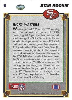 1991 Upper Deck #9 Ricky Watters Back