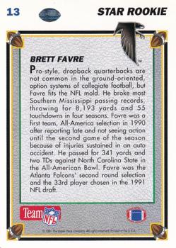 1991 Upper Deck #13 Brett Favre Back