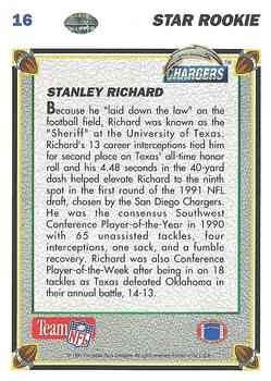 1991 Upper Deck #16 Stanley Richard Back