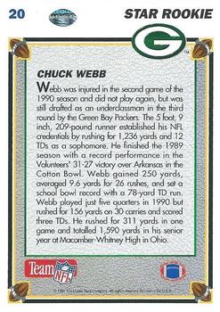 1991 Upper Deck #20 Chuck Webb Back