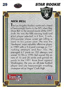 1991 Upper Deck #29 Nick Bell Back