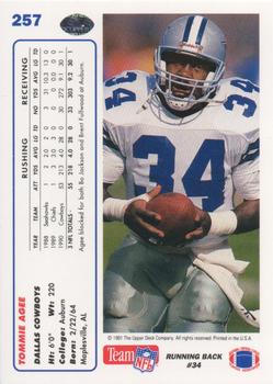 1991 Upper Deck #257 Tommie Agee Back
