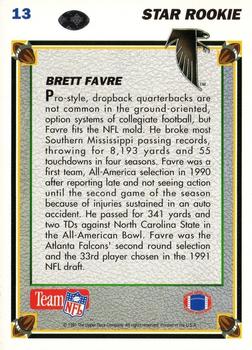 1991 Upper Deck #13 Brett Favre Back