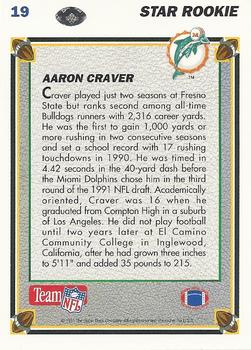 1991 Upper Deck #19 Aaron Craver Back