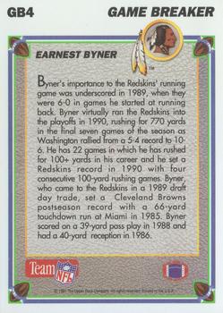 1991 Upper Deck - Game Breakers #GB4 Earnest Byner Back