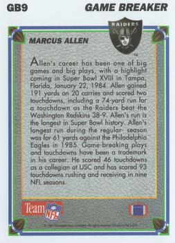 1991 Upper Deck - Game Breakers #GB9 Marcus Allen Back