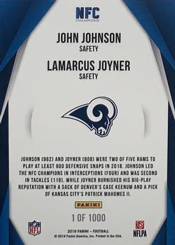 2019 Panini Super Bowl LIII Champions Boxed Set - NFC Champions #NNO John Johnson / Lamarcus Joyner Back