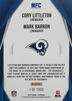 2019 Panini Super Bowl LIII Champions Boxed Set - NFC Champions #NNO Cory Littleton / Mark Barron Back