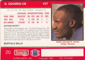 1992 Action Packed #20 Nate Odomes Back