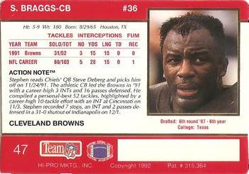 1992 Action Packed #47 Stephen Braggs Back