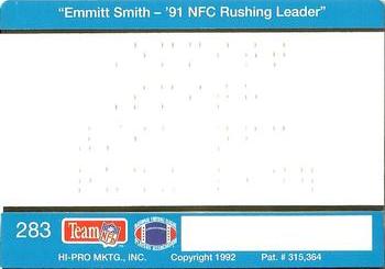 1992 Action Packed #283 Emmitt Smith Back