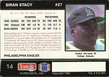 1992 Action Packed Rookie/Update #14 Siran Stacy Back