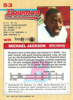 1992 Bowman #53 Michael Jackson Back