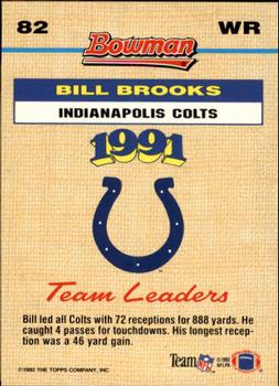 1992 Bowman #82 Bill Brooks Back