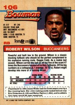 1992 Bowman #106 Robert Wilson Back
