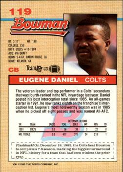 1992 Bowman #119 Eugene Daniel Back