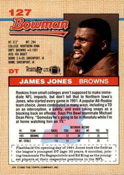 1992 Bowman #127 James Jones Back
