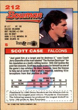 1992 Bowman #212 Scott Case Back