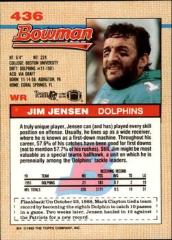 1992 Bowman #436 Jim C. Jensen Back