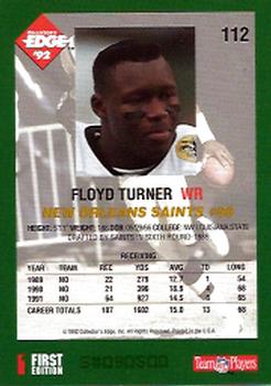 1992 Collector's Edge #112 Floyd Turner Back